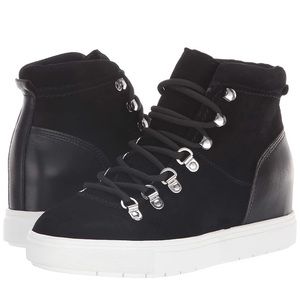 Kalea Suede High-Top Wedge Sneakers